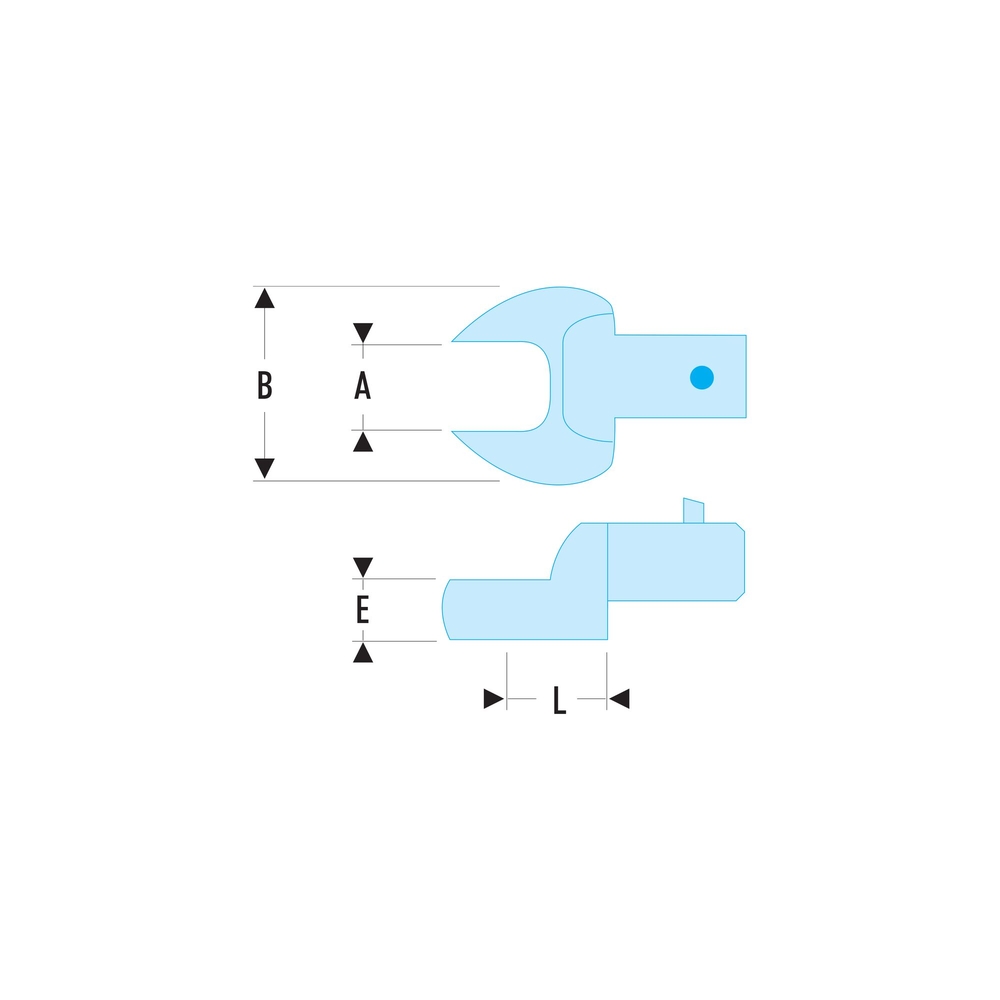 Embout à fourche métrique attachement 14 x 18 mm 30 mm - FACOM - 11.30