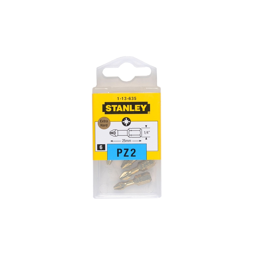 Embouts torsion Pozidriv 25 mm - 1/4’’ gamme pro - jeu de 6 pièces - 1-13-635 - STANLEY