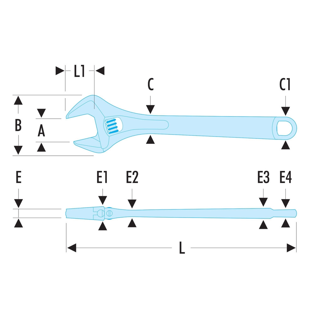 Clé à molette chromée 10