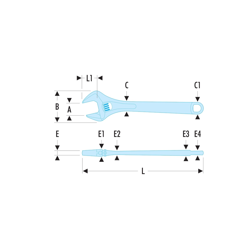 Clé à molette phosphate 10 - Par 5 - FACOM - 113A.10T