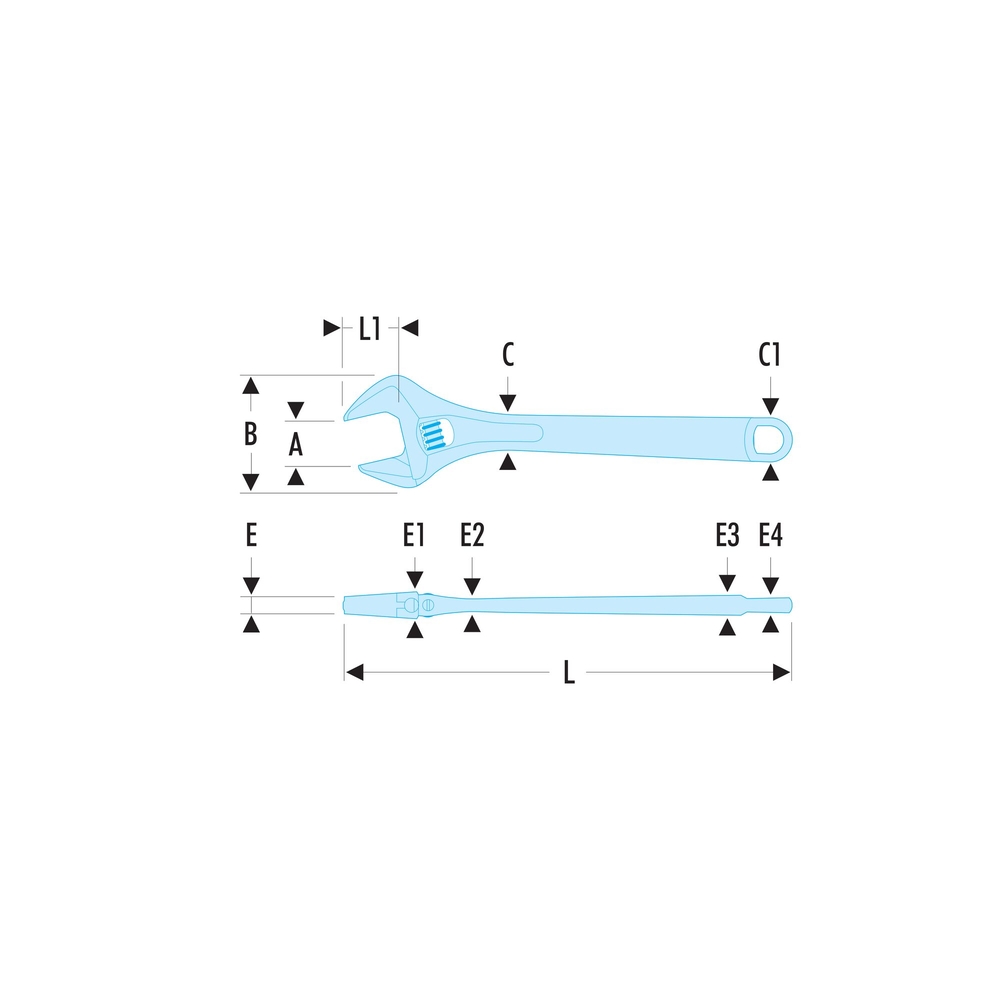 Clé à molette phosphate 15 - Par 5 - FACOM - 113A.15T