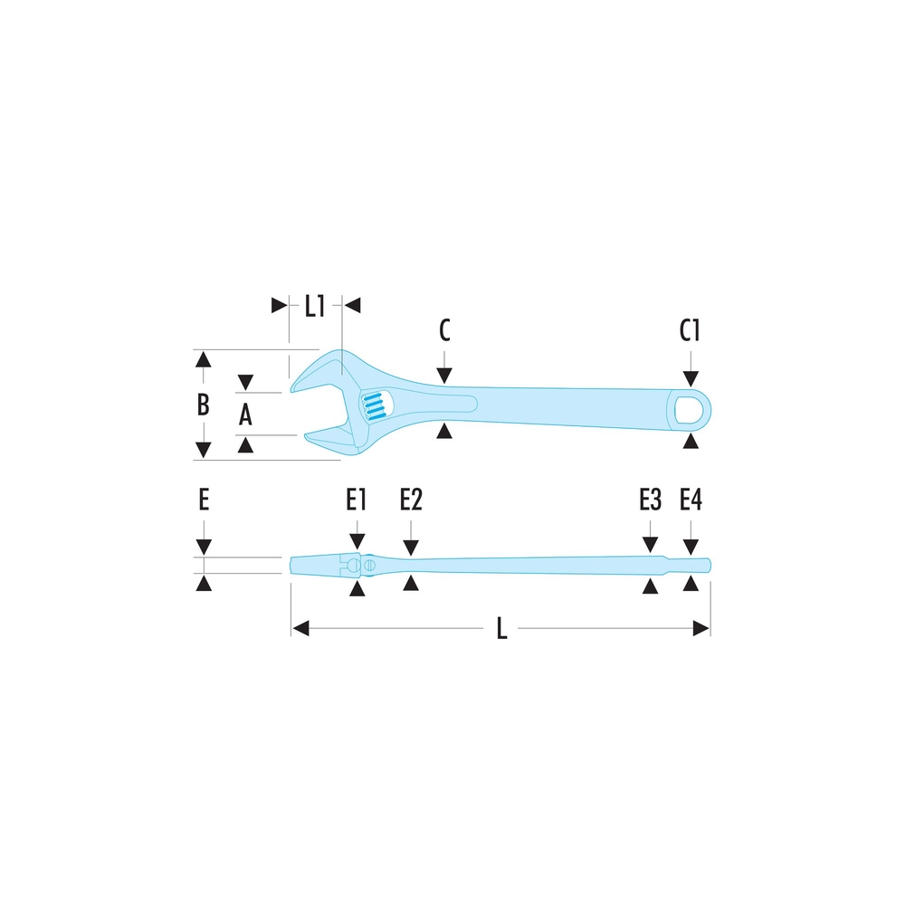 Clé à molette chromée 18