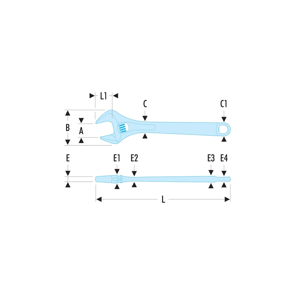 Clé à molette en phosphate 18
