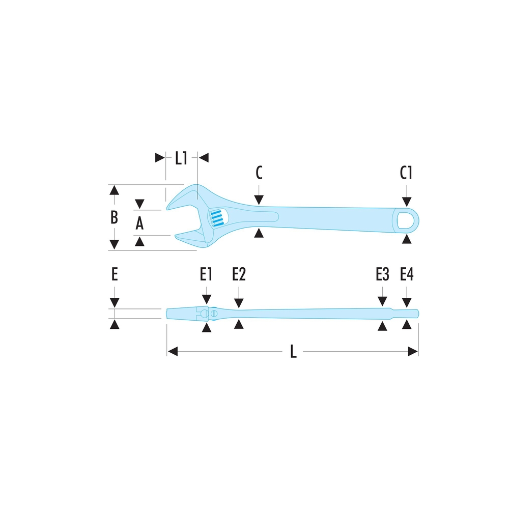 Clé à molette chromée 4