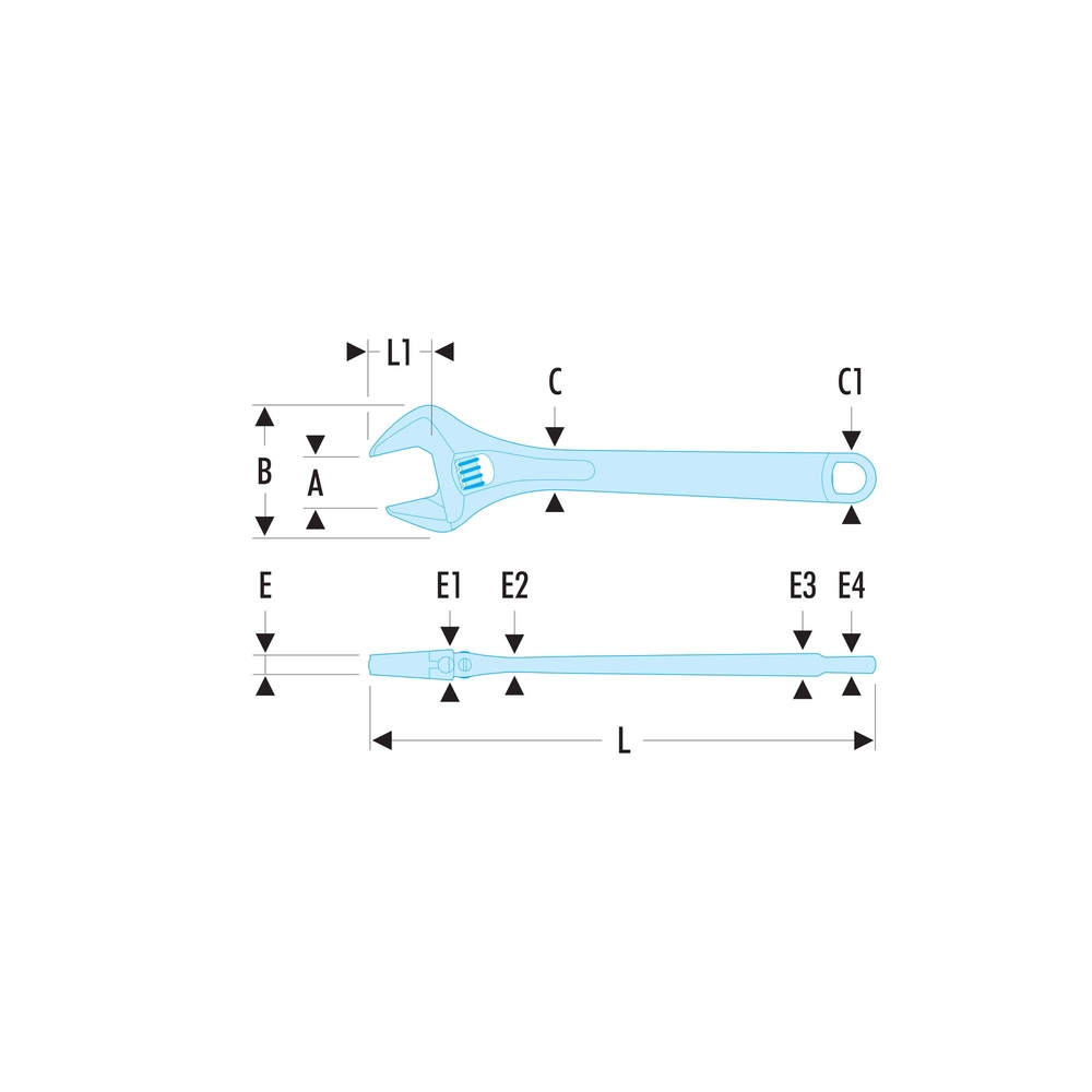 Clé à molette chromée 24
