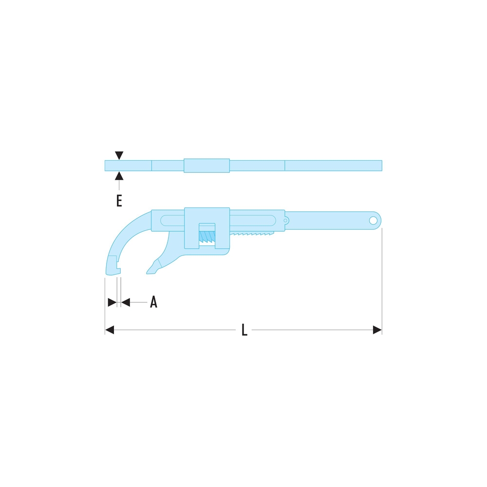 Clé à ergots modèle à crémaillère ouverture 20-100 mm - FACOM - 115A.100