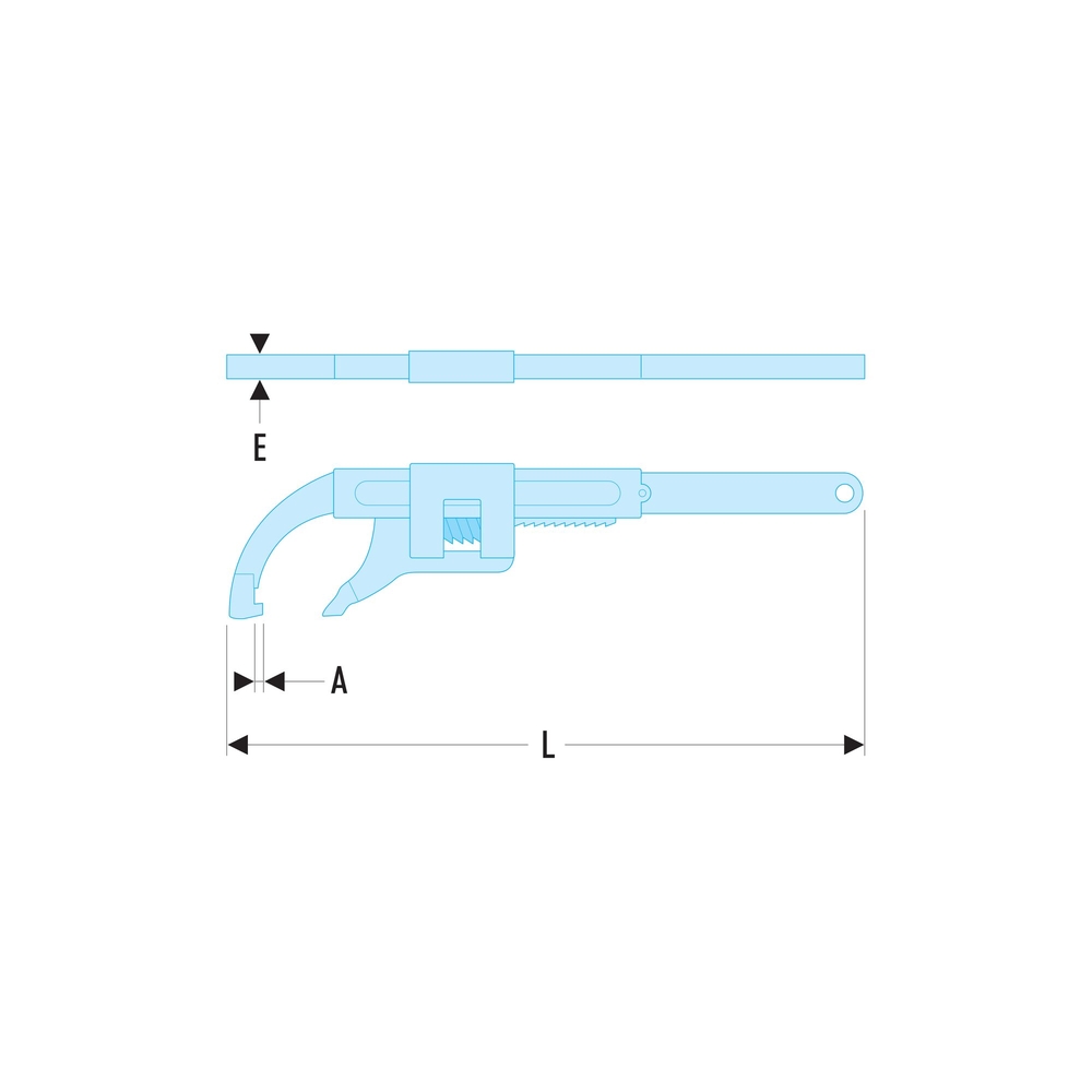 Clé à ergots modèle à crémaillère ouverture 10-50 mm - FACOM - 115A.50