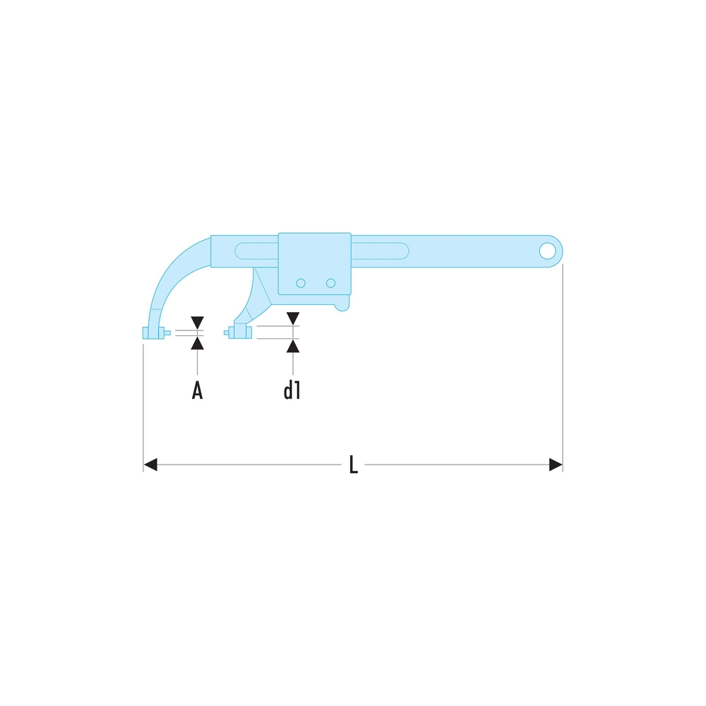 Clé à ergots mâchoire coulissante ouverture 30-200 mm - FACOM - 116.200