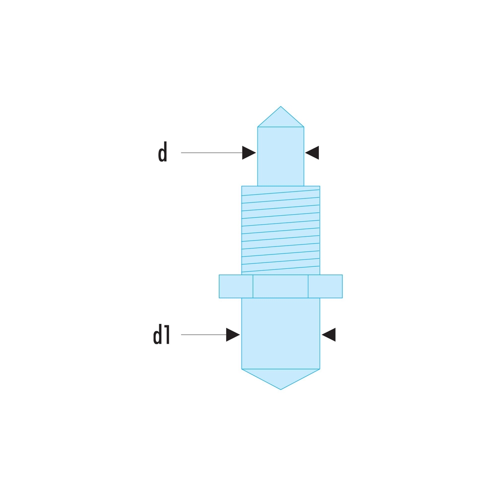 Jeu de 2 ergots de rechange pour clé 117.B - FACOM - 117.E2