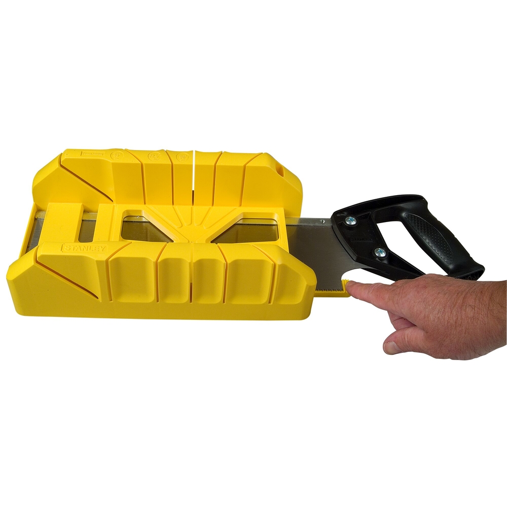 Boite à coupe holster en plastique + scie à dos intégrée - 1-19-800 - STANLEY