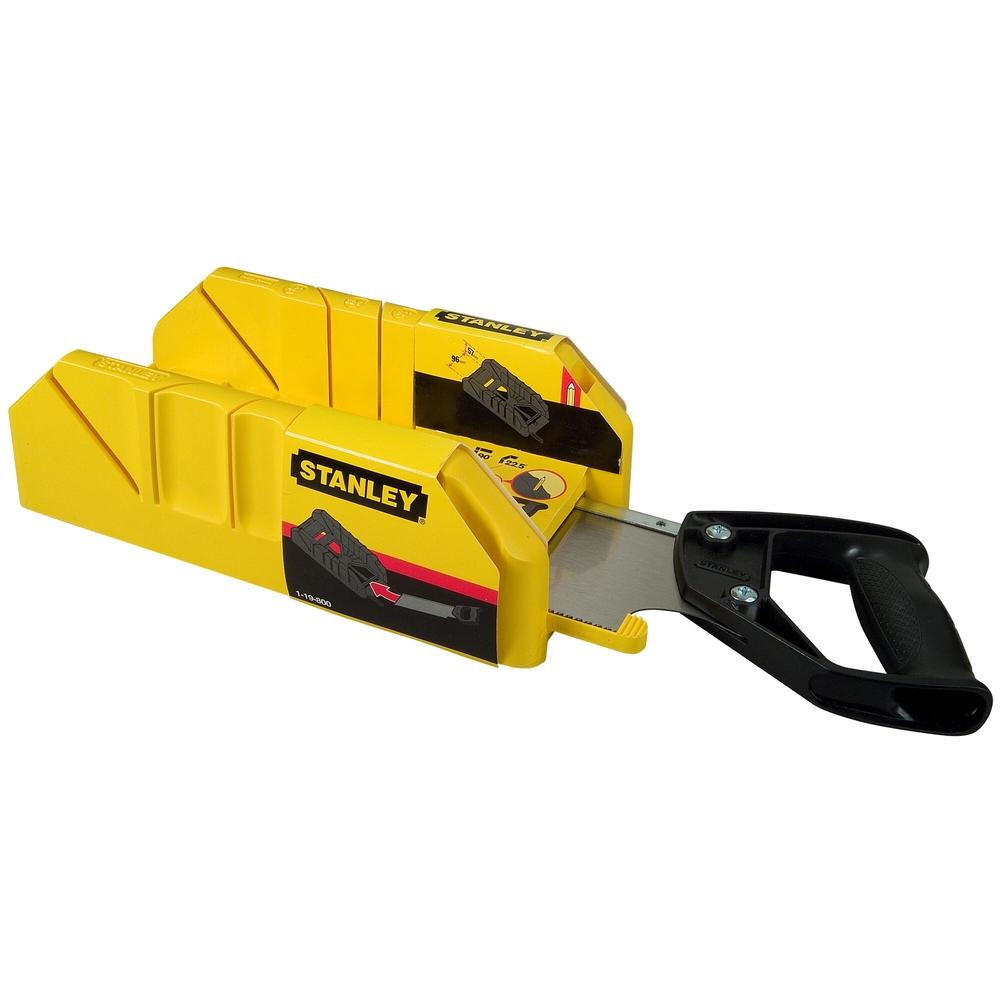 Boite à coupe holster en plastique + scie à dos intégrée - 1-19-800 - STANLEY
