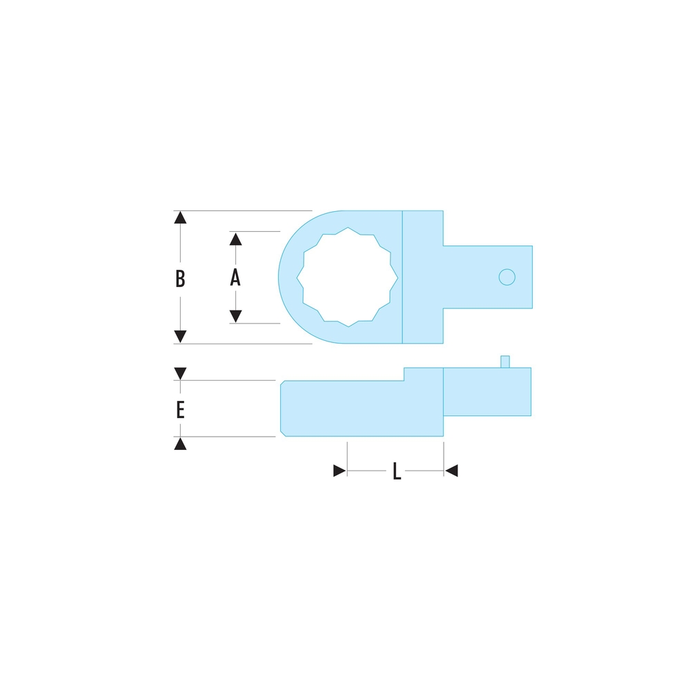 Embout polygonal métrique attachement 9 x 12 mm - FACOM - 12.10