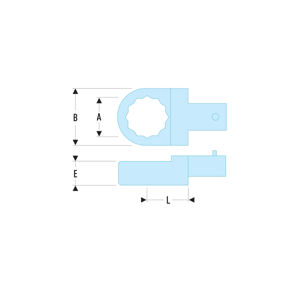 Embout polygonal métrique attachement 9 x 12 mm 13 mm - FACOM - 12.13