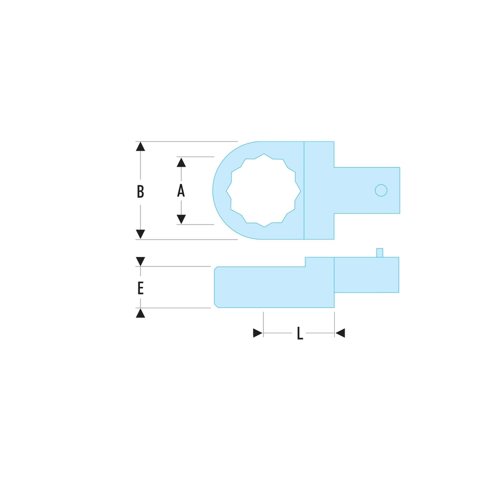 Embout polygonal métrique attachement 9 x 12 mm 16 mm - FACOM - 12.16