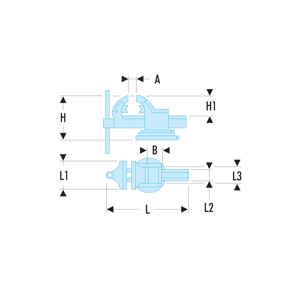 étau d'etabli 100mm fixe - FACOM - 1224.100E