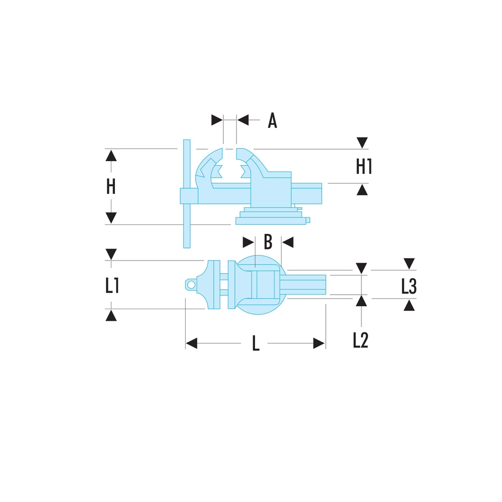 étau d'etabli 100mm pivotant - FACOM - 1224.100