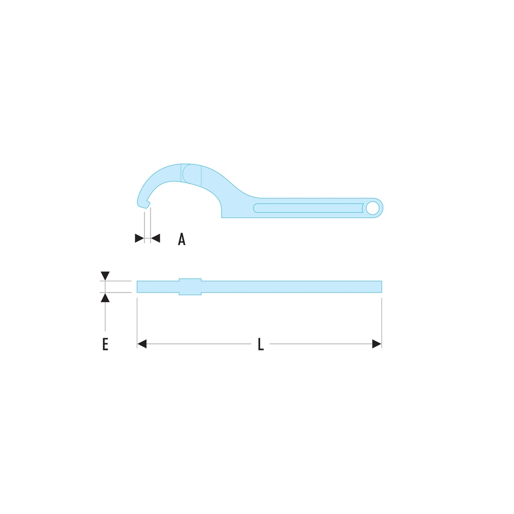 Clé à ergots modèle articulé ouverture 80-120 mm - FACOM - 125A.120