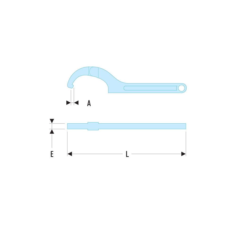 Clé à ergots modèle articulé ouverture 120-180 mm - FACOM - 125A.180