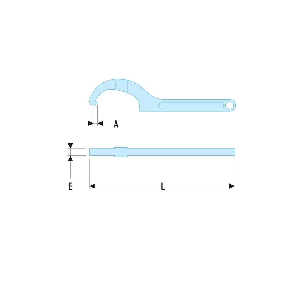 Clé à ergots modèle articulé ouverture 15-35 mm - FACOM - 125A.35