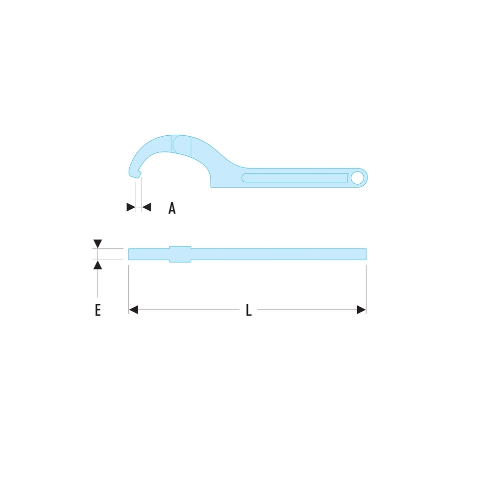 Clé à ergots modèle articulé ouverture 35-50 mm - FACOM - 125A.50