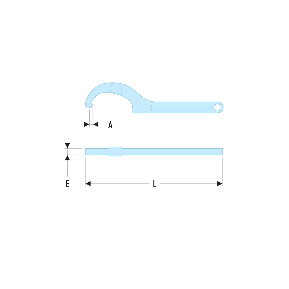 Clé à ergots articulée ouverture 50-80 mm - FACOM - 125A.80