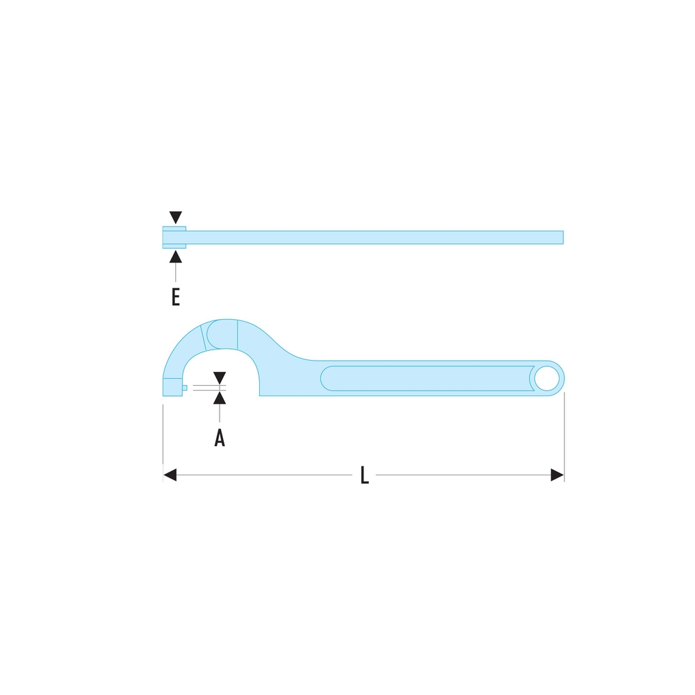 Clé à ergots modèle articulé ouverture 120-180 mm - FACOM - 126A.180