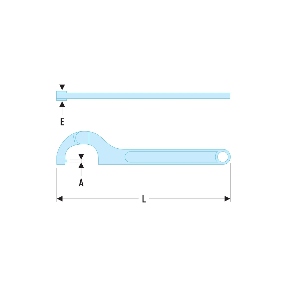Clé à ergots modèle articulé ouverture 50-80 mm - FACOM - 126A.80