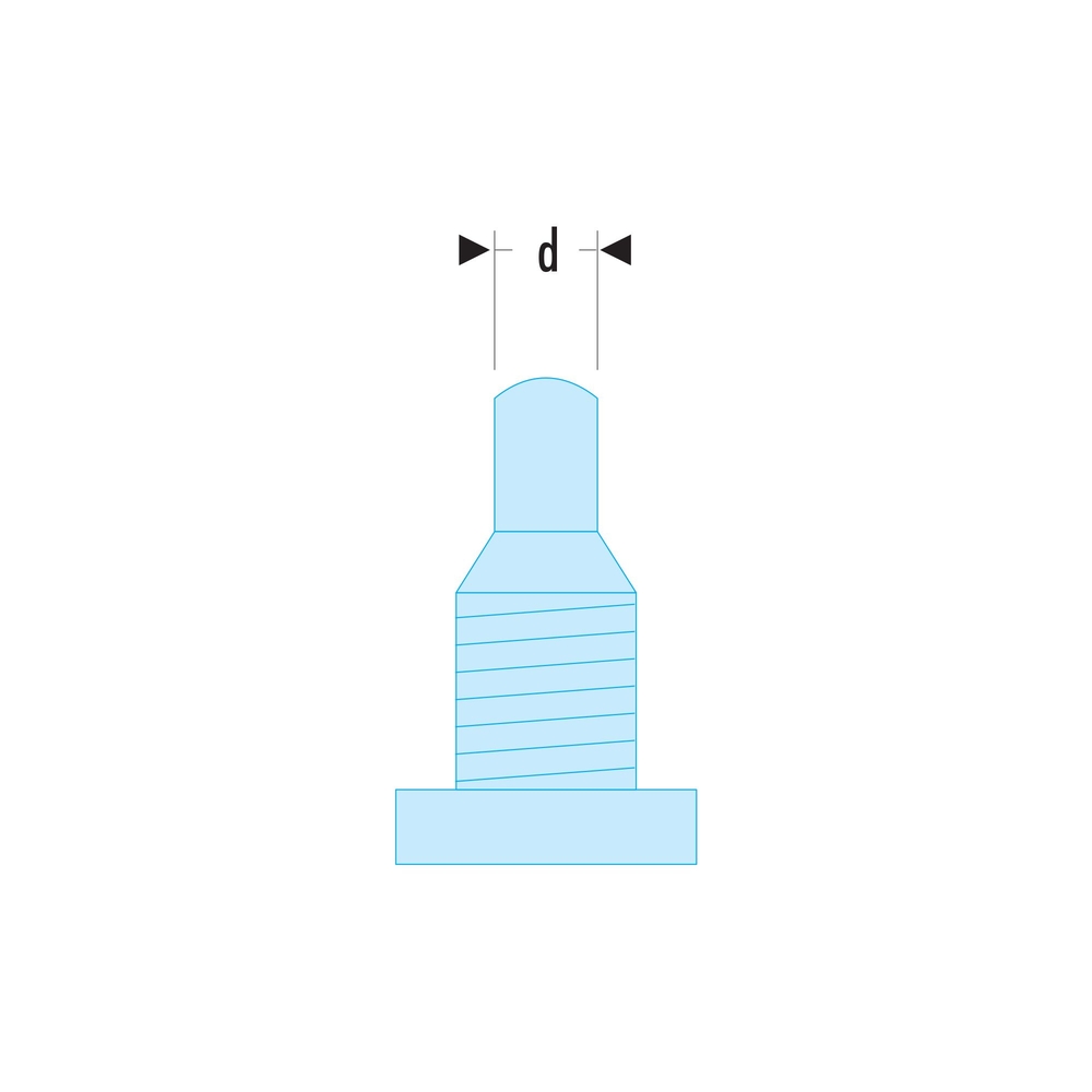 Jeu de 2 ergots de rechange ouverture 6 mm pour clé 126A - FACOM - 126.E120