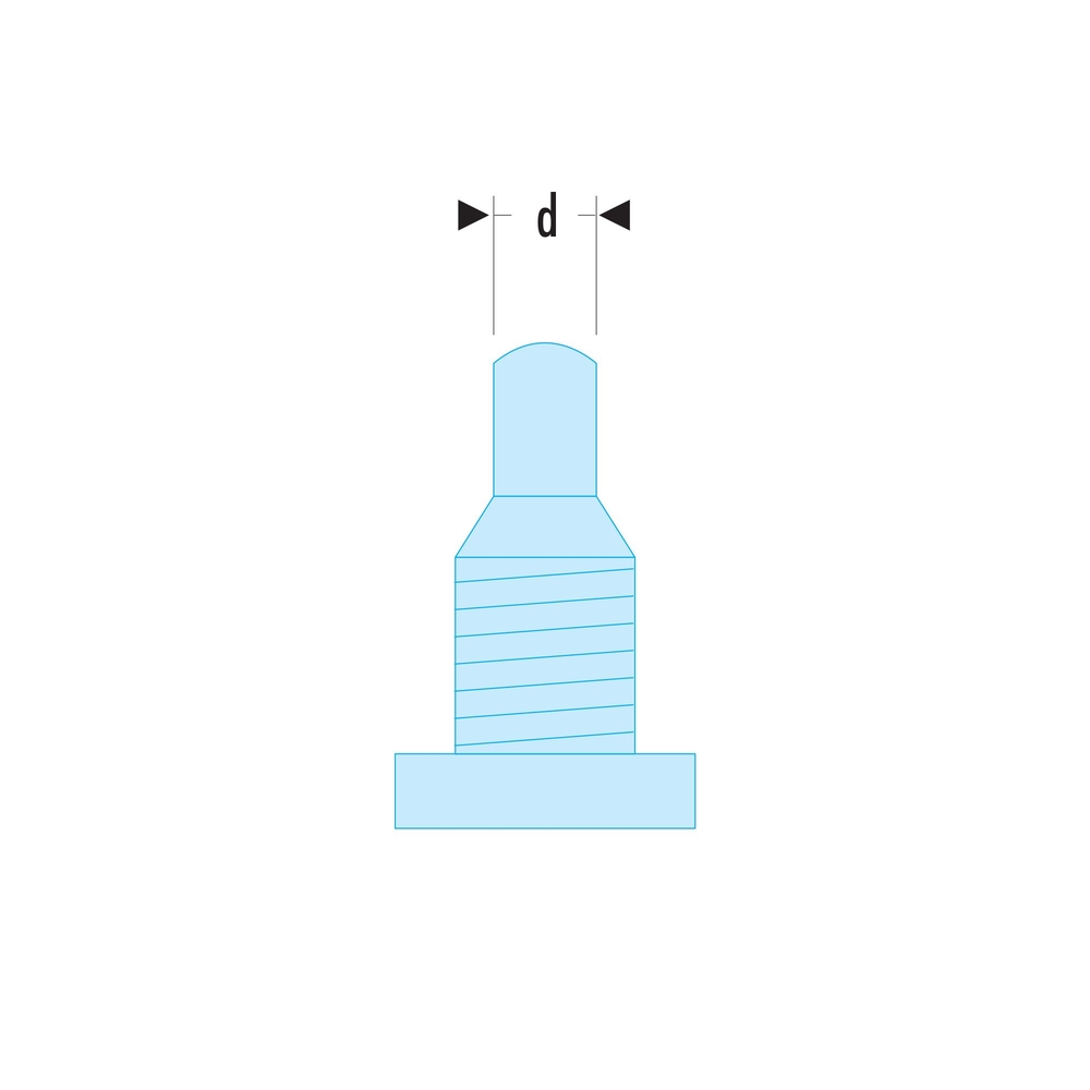 Jeu de 2 ergots de rechange ouverture 8 mm pour clé 126A - FACOM - 126.E180