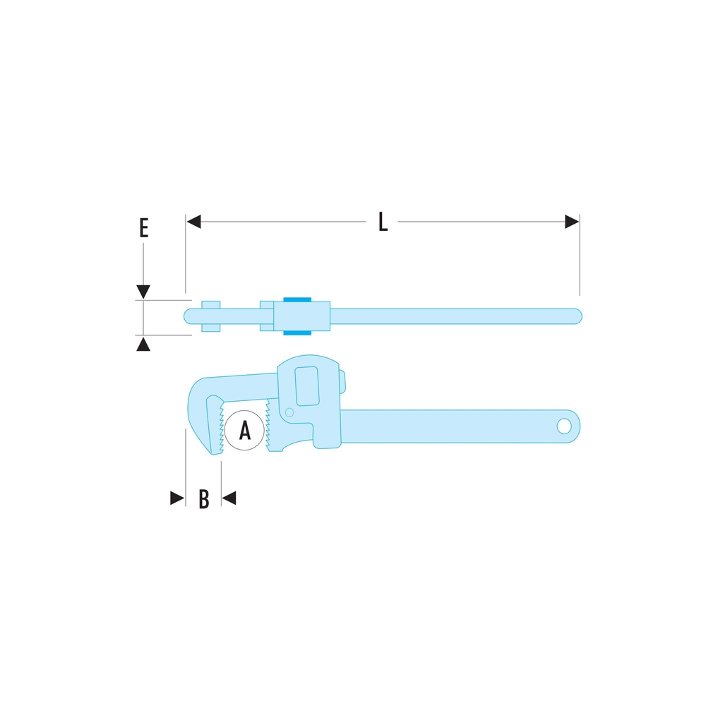Clé modèle Stillson acier 120 mm - FACOM - 131A.36