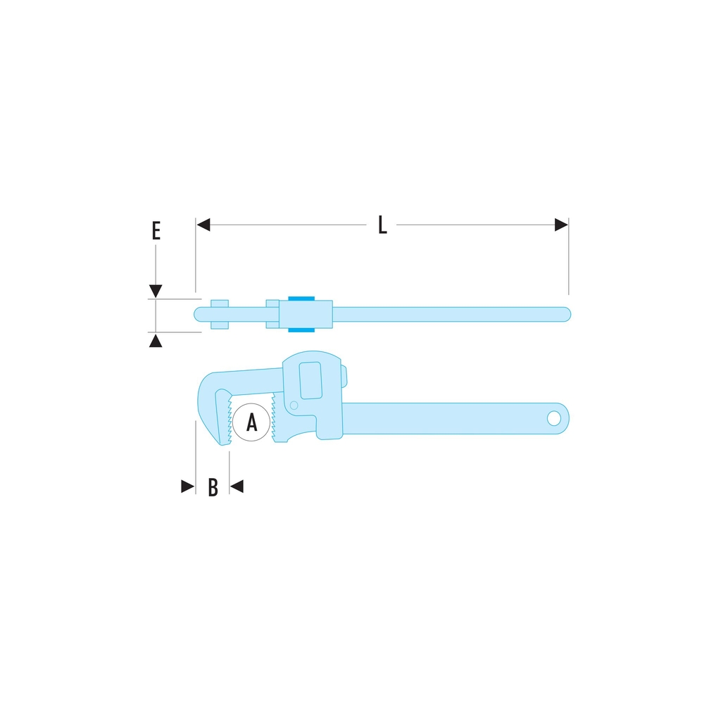 Clé modèle Stillson acier 27 mm - FACOM - 131A.8