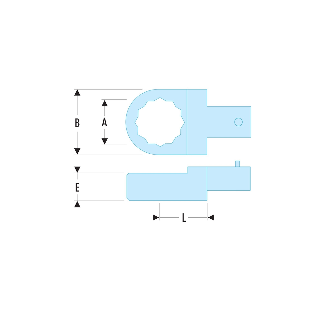 Embout polygonal métrique attachement 14 x 18 mm 23 mm - FACOM - 13.23