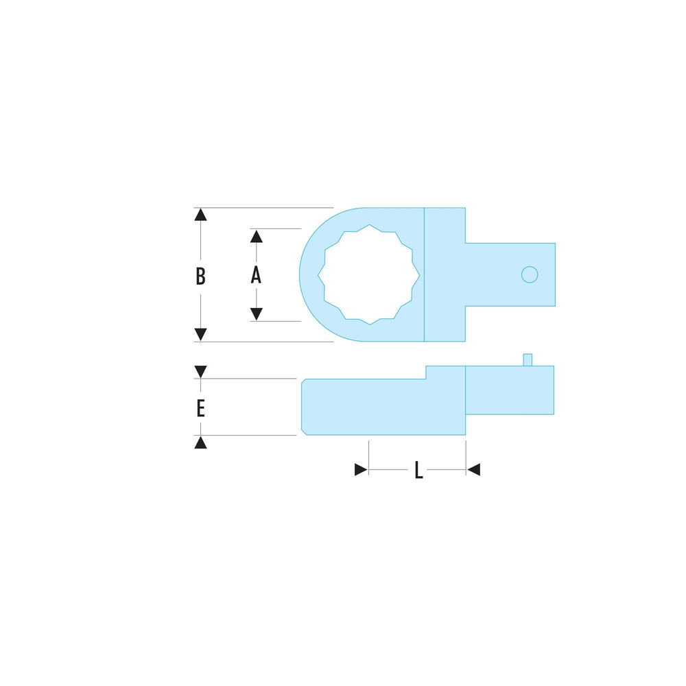 Embout polygonal métrique attachement 14 x 18 mm 24 mm - FACOM - 13.24