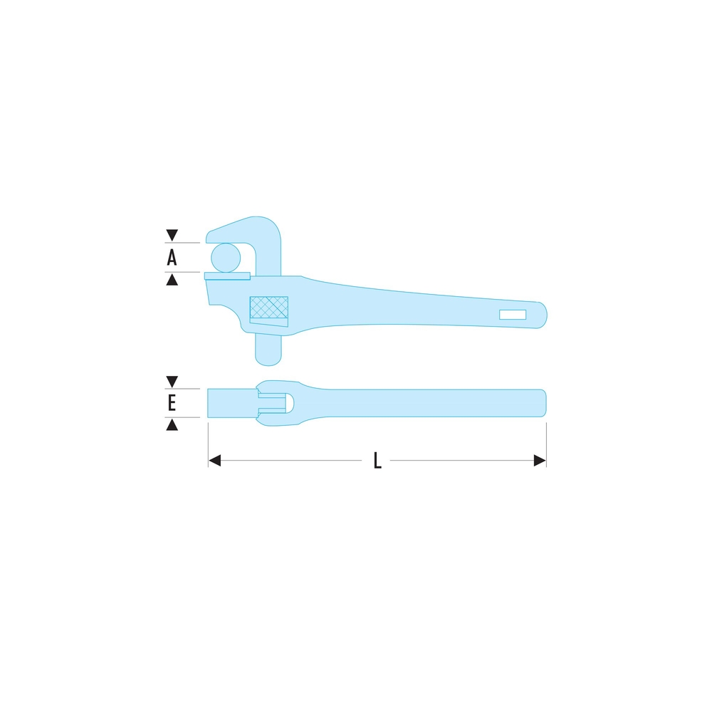 Clé modèle Américain alliage léger 90° 49 mm - FACOM - 135A.14