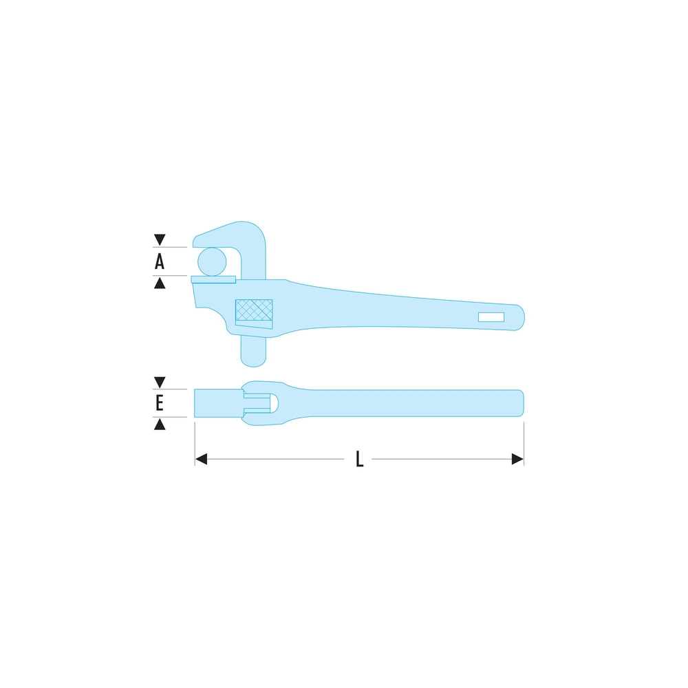 Clé modèle Américain alliage léger 90° 76 mm - FACOM - 135A.24