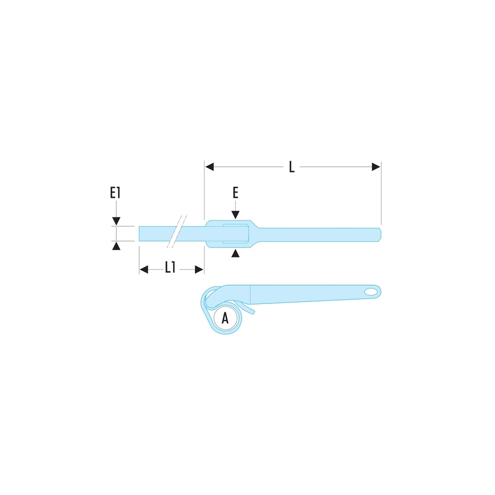 Clé à sangle nylon 125 mm - Par 5 - FACOM - 138A.30