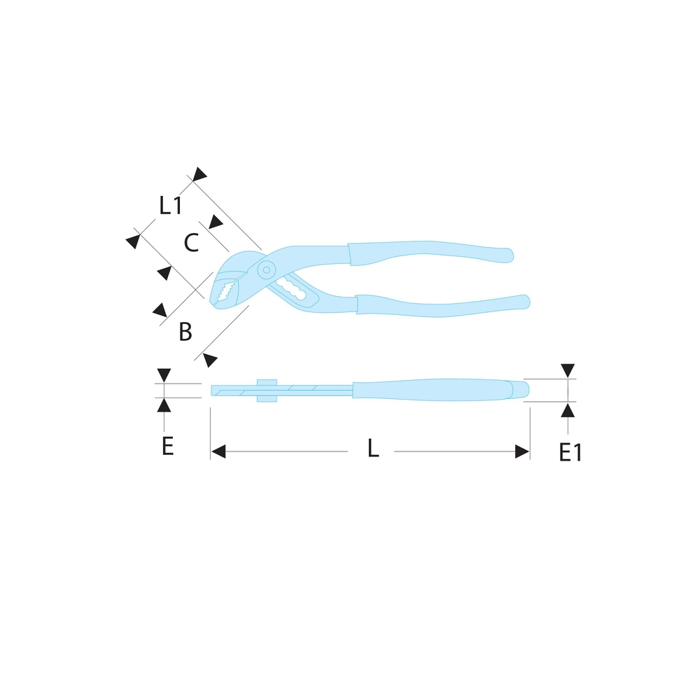Pince multiprise entrepassée à verrouillage 180 mm - Par 10 - FACOM - 181A.18CPE