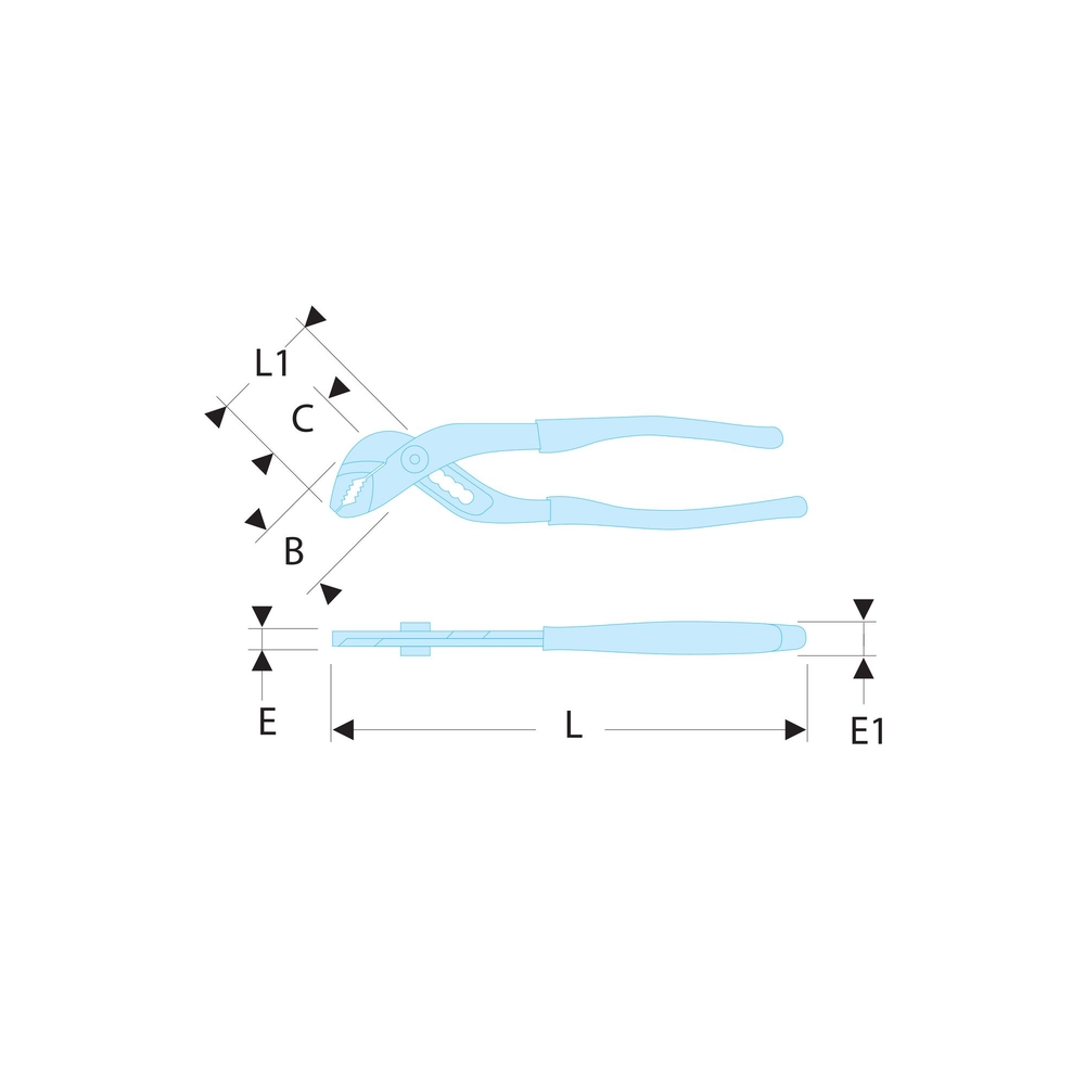 Pince multiprise entrepassée à verrouillage 180 mm - Par 10 - FACOM - 181A.18G
