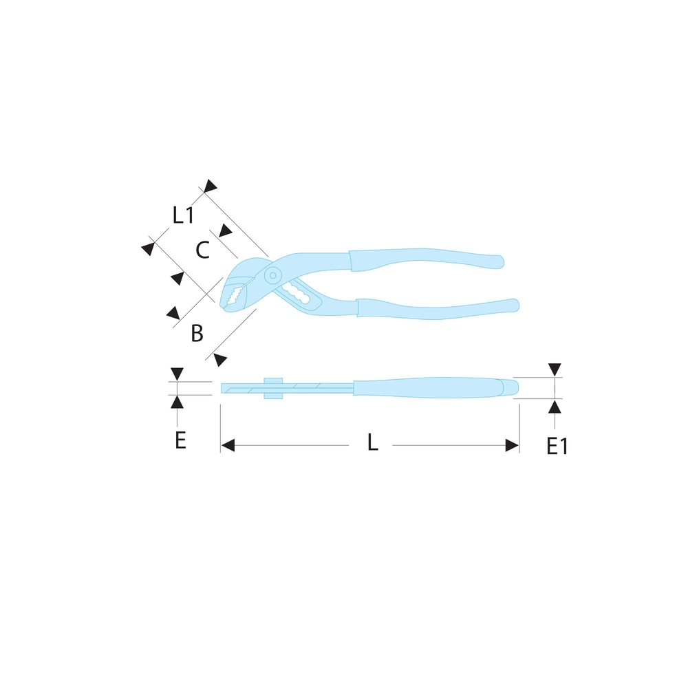 Pince multiprise entrepassée à verrouillage - SLS - FACOM - 181A.25CPESLS