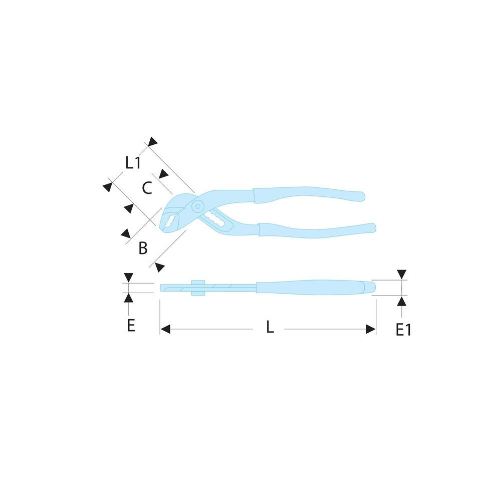 Pince multiprise entrepassée à verrouillage 250 mm - Par 10 - FACOM - 181A.25CPE