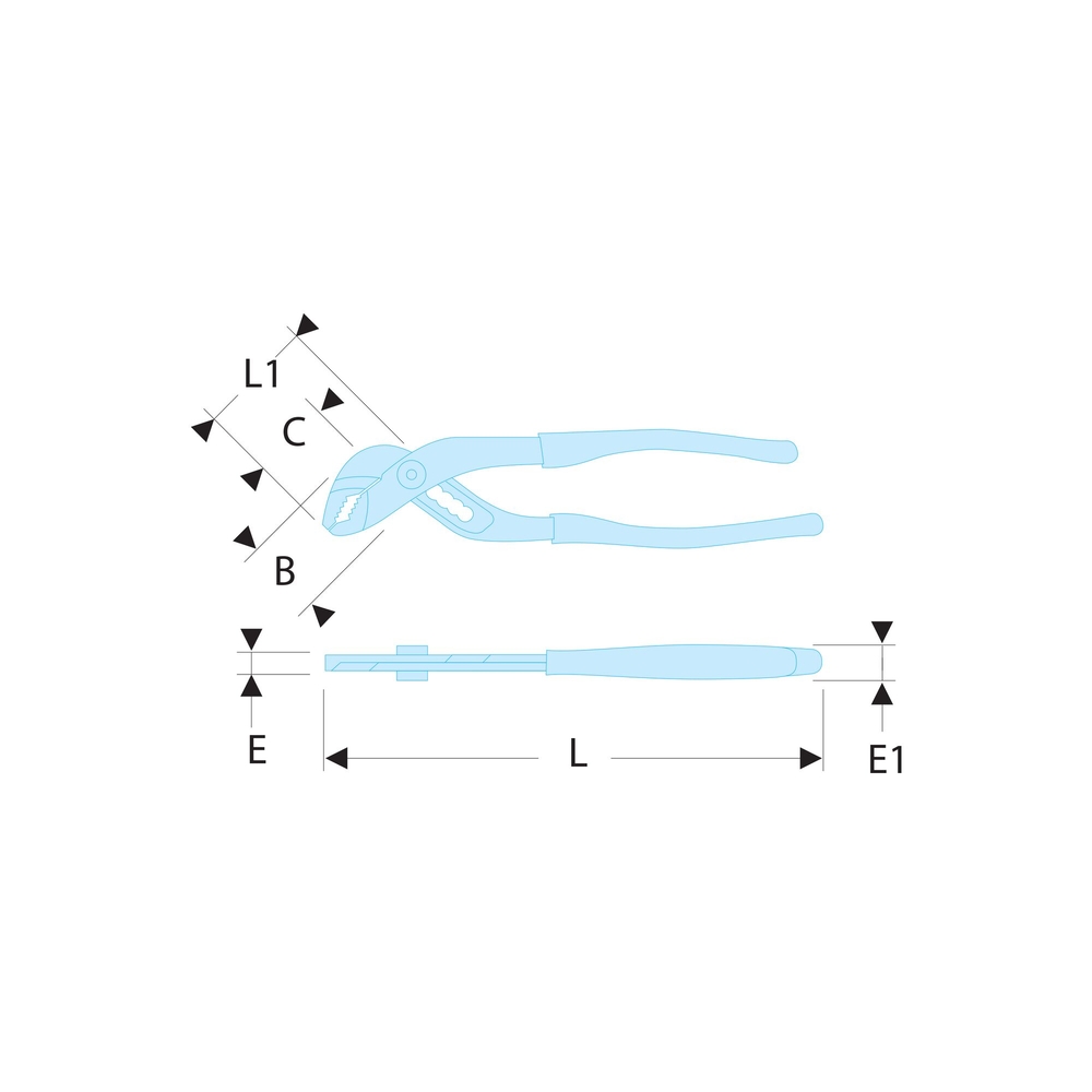 Pince multiprise entrepassée à verrouillage 250 mm - Par 10 - FACOM - 181A.25G
