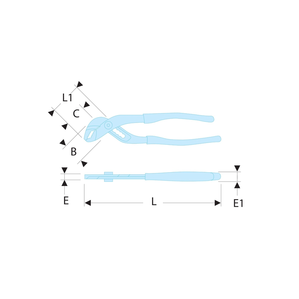 Pince multiprise entrepassée à verrouillage 300 mm - Par 10 - FACOM - 181A.30G