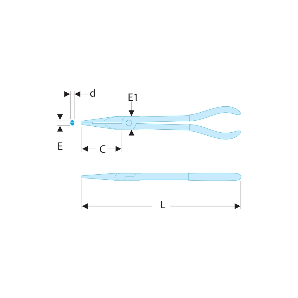 Pince à bec extra longues 340mm - FACOM - 185.34L