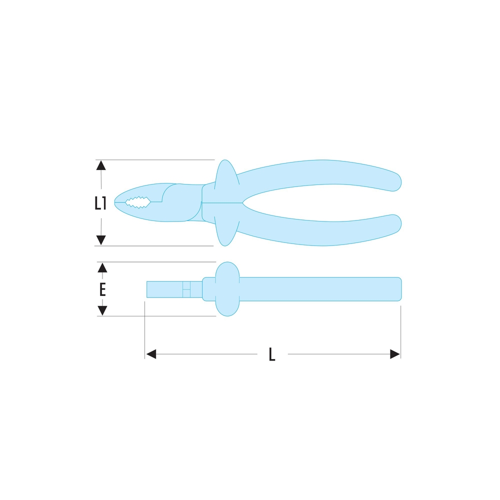 Pince universell isolée 1000 V série VSE 165 mm - FACOM - 187.16AVSE