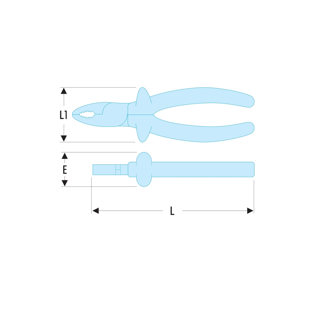 Pince universelle isolée 1000V série VSE 205 mm - FACOM - 187.20AVSE