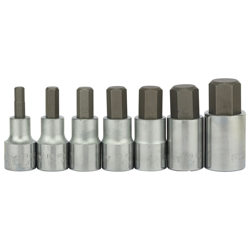 Coffret de douilles 6 pans 1/2’’ - jeu de 7 pièces - 1-89-099 - STANLEY