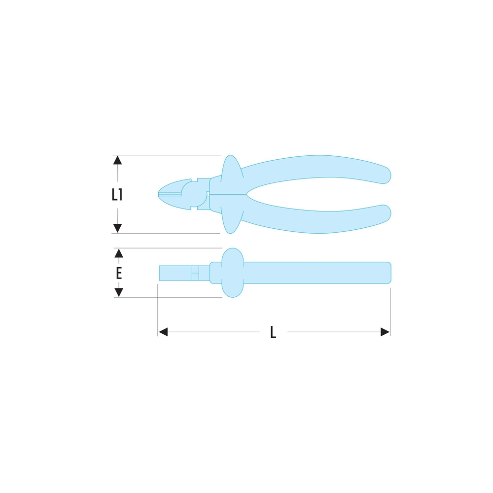 Pince coupante diagonale isolée 1000 V série VSE pour fil dur - FACOM - 192.16AVSE