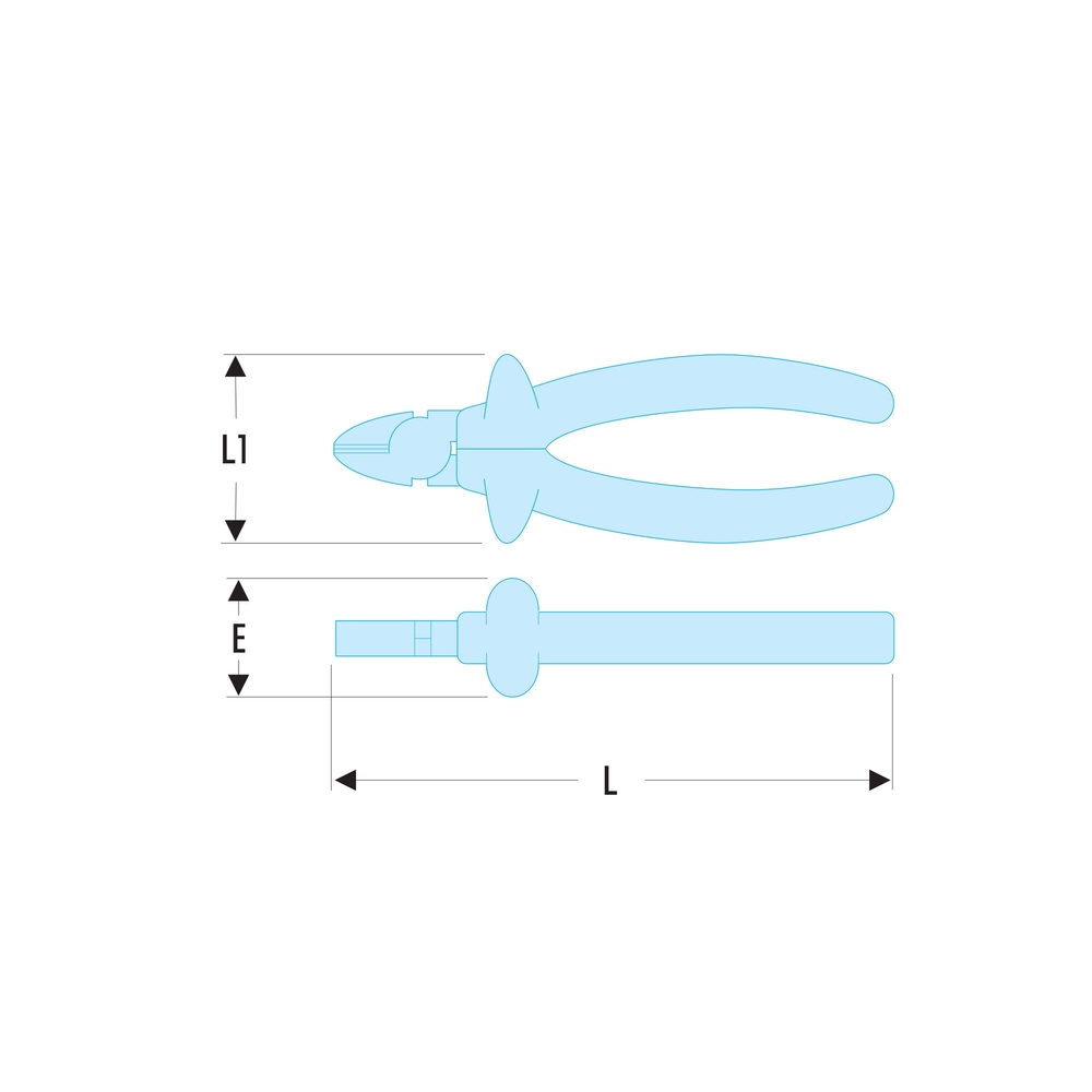 Pince coupante diagonale isolée 1000 V série VSE pour fil dur - FACOM - 192.18AVSE