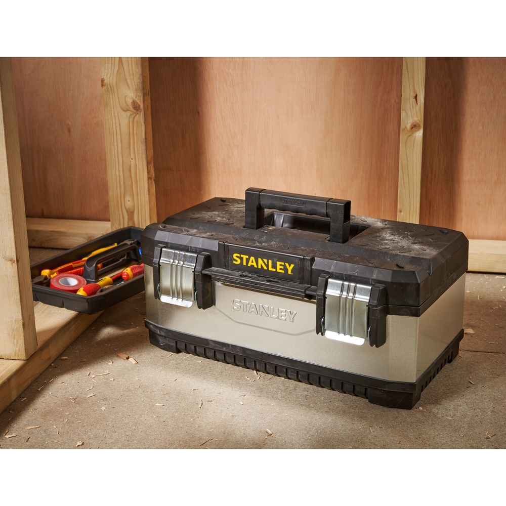 Boite à outils bi-matière galvanisée 51 cm  - 1-95-618 - STANLEY