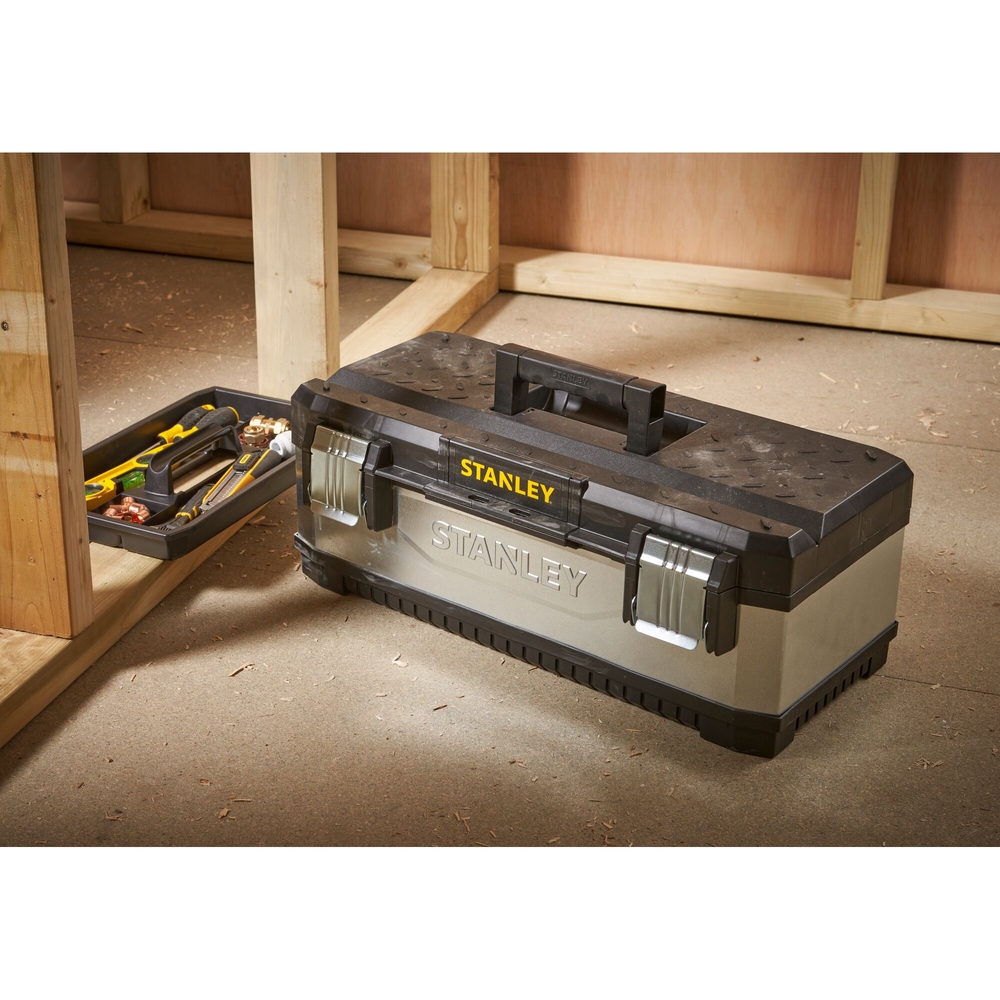 Boite à outils bi-matière galvanisée 59 cm  - 1-95-619 - STANLEY
